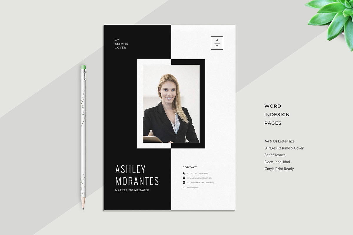 Resume and Page Cover, a Resume Template by Estartshop (Photo 2 of 7)
