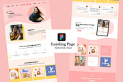 Figma Landing Page Template, a Landing Page Template by Cathy Cárcamo (Thumbnail 4 of 5)