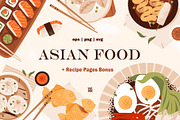 Asian Food Clipart + Recipe Page, a Food Illustration by vik.stock (Thumbnail 1 of 5)