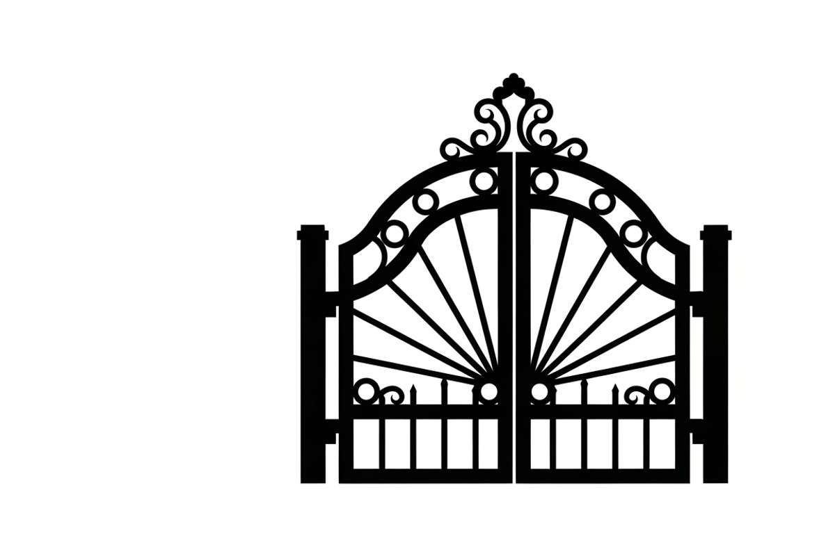 Ornate Iron Gate SVG Bundle, an Illustration by Designs_River (Photo 3 of 31)