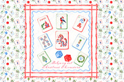 Christmas Chinoiseries Mahjong set, an Education Illustration by LABFcreations (Thumbnail 1 of 4)