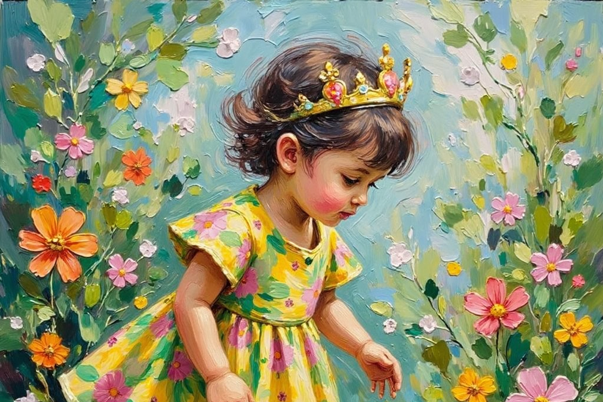 Baby Empress Bundle Oil Painting, a Person Illustration by PLUM&FIGS (Photo 6 of 13)