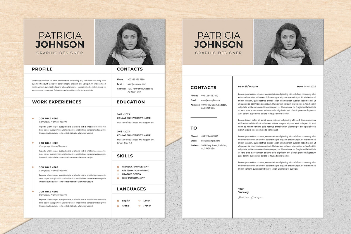 Simple and Clean Resume Template, a Resume Template by Design Vault (Photo 3 of 3)