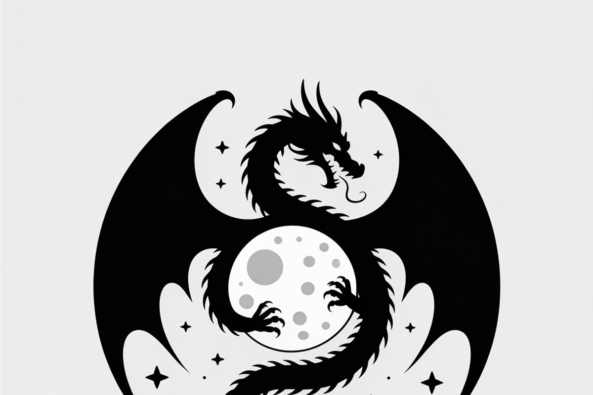 A bold dragon silhouette logo, an Illustration by Amazin_art (Photo 12 of 16)