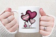 Valentine Clipart Bundle Valentines, an Illustration by Sublimation Artist (Thumbnail 5 of 6)