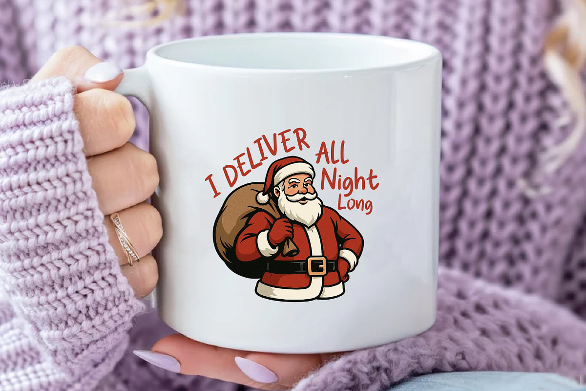 Funny Santa Claus I Deliver All PNG, an Illustration by Daily.Designs (Photo 3 of 5)