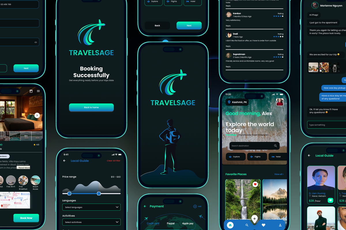 Travel Sage | Travel Mobile App, an UI Kit Template by Sufian Masood (Photo 6 of 6)