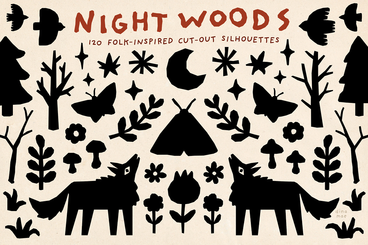 Night Woods, a Decorative Illustration by Dina Mae (Photo 1 of 10)