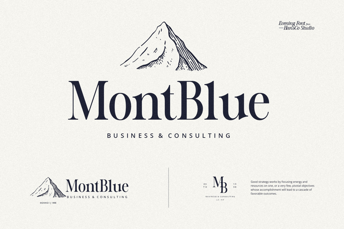 Evenings | Retro Vintage Serif Font, a Serif Font by HansCo Studio (Photo 11 of 20)