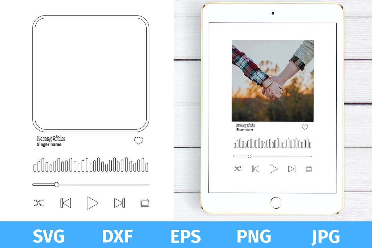 Song frame, music player template, a Graphic by vikkishop (Photo 2 of 6)