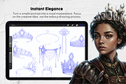30 Crown & Tiara Procreate Stamps, a Brush Add-On by Selentaori Studio (Thumbnail 3 of 7)