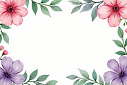 Watercolor Floral Frame Set, an Illustration by Creativeshirt (Thumbnail 6 of 11)