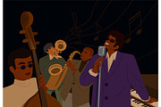 Musicians playing jazz in band set, a Person Illustration by Good Studio (Thumbnail 4 of 8)