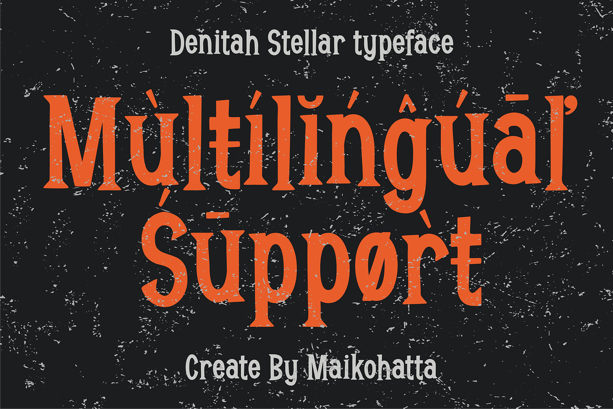 Denitah Stellar - DecorativeTypeface, a Serif Font by MaikoHatta (Photo 7 of 7)
