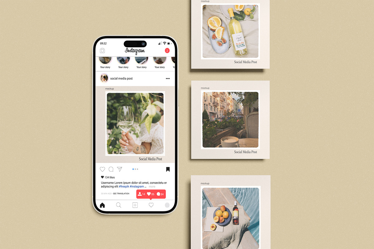 Instagram Post Mockup, an iPhone Mockup by Twins_studio926 (Photo 2 of 5)