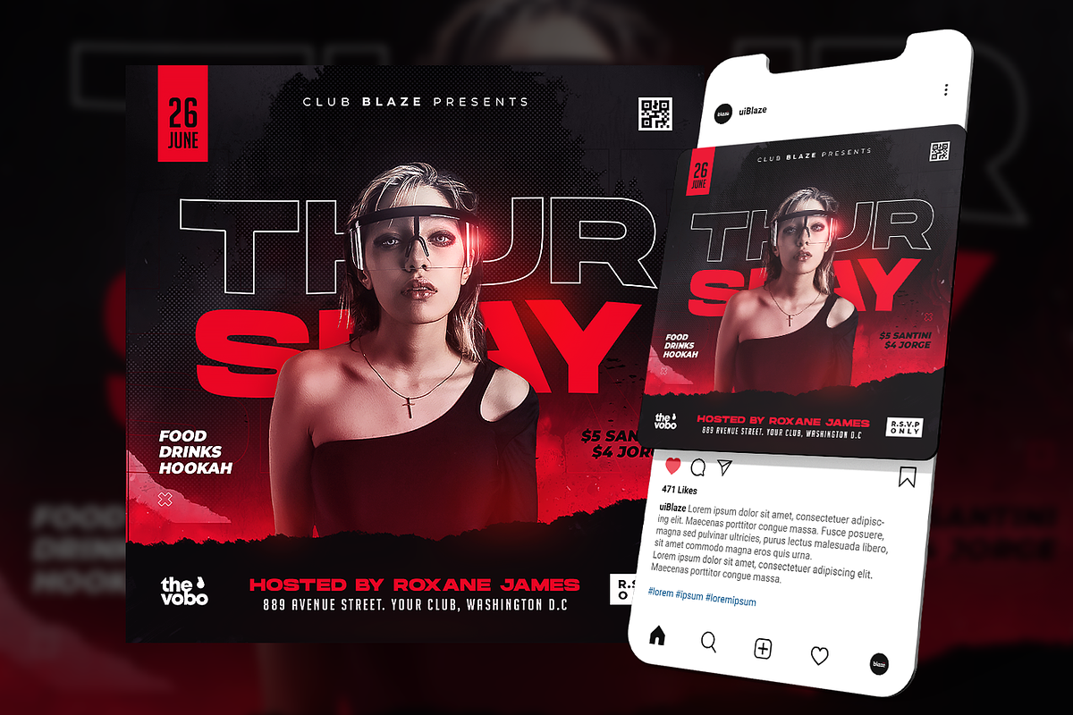 Night Club Flyer Template, a Flyer Template by FLYERHIVE (Photo 3 of 3)