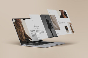 MacBook And Screen Mockup PSD