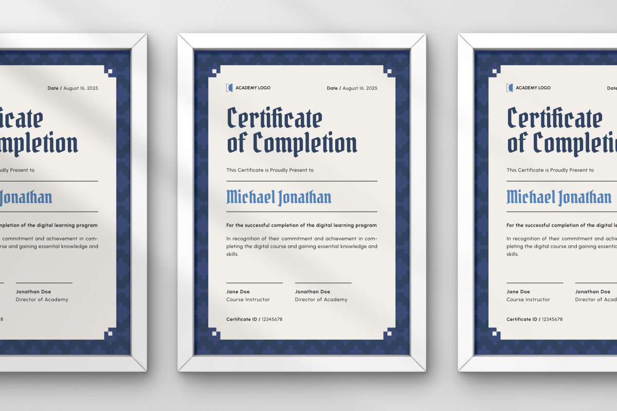 Modern Certificate for Course, a Stationery Template by twinstd (Photo 5 of 5)