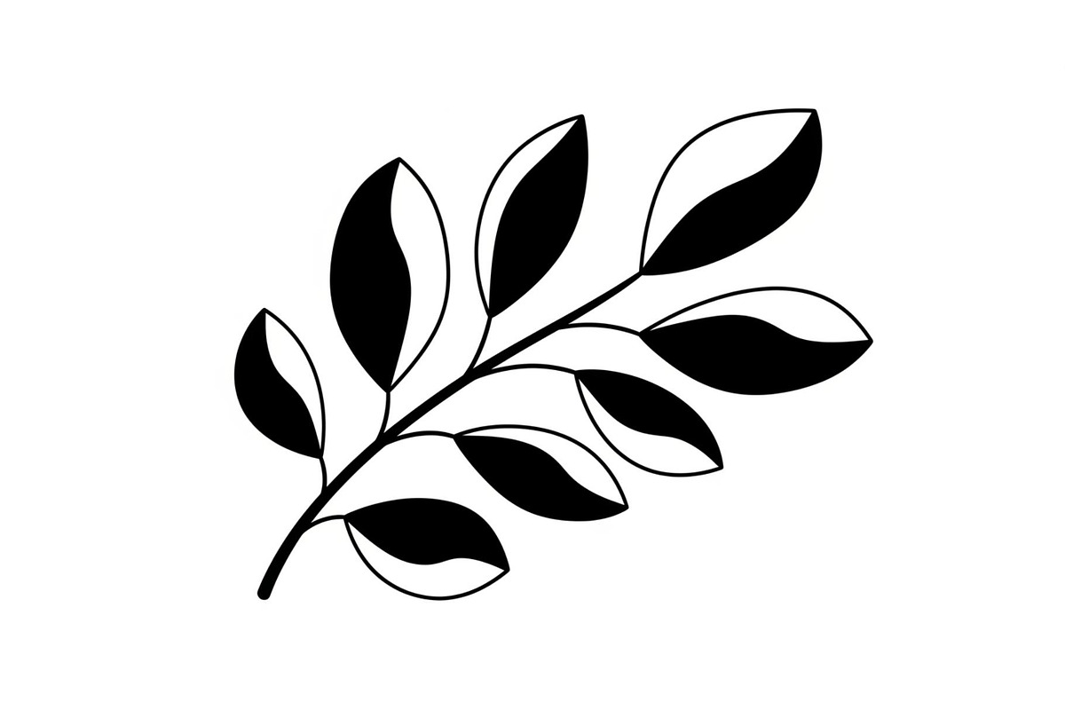 Botanical Leaf Silhouette Bundle, an Illustration by Creativeshirt (Photo 13 of 51)