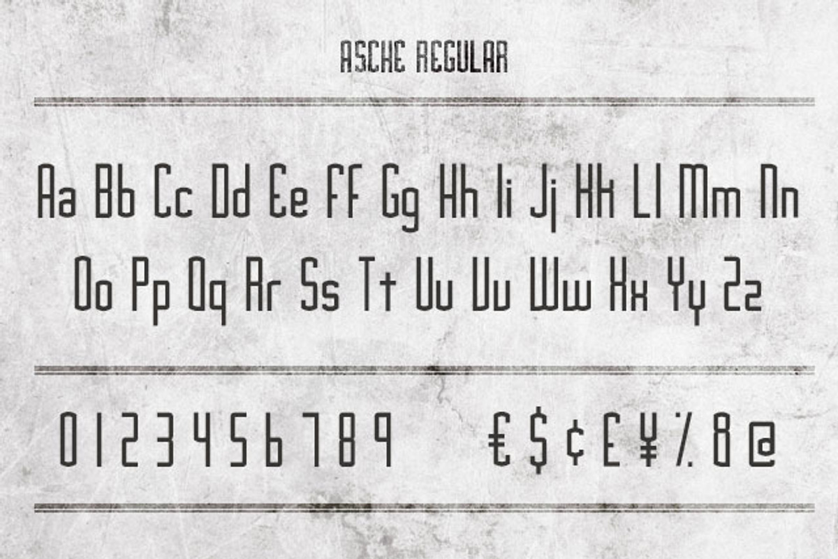 Asche Font preview 3