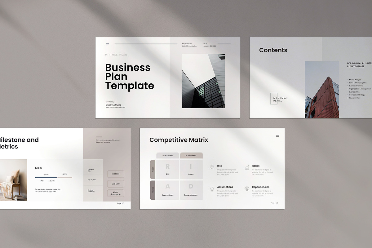 Business Plan PowerPoint Template, a Presentation Template by creathrivestudio (Photo 5 of 37)