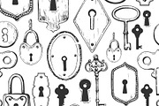 Keys In Sketch Style, a Decorative Illustration by Mona Monash (Thumbnail 3 of 7)