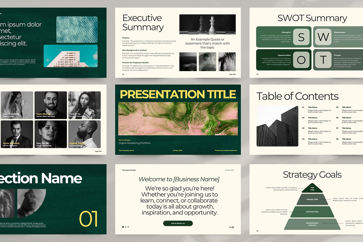 Marketing Plan Presentation Template preview 2