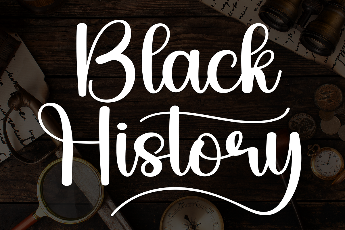 Black History | Script Font, a Handwritten Font by Scratchones (Photo 1 of 9)