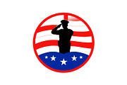 USA Officer Salute Icons Set, an Object Graphic by yasushie (Thumbnail 1 of 16)