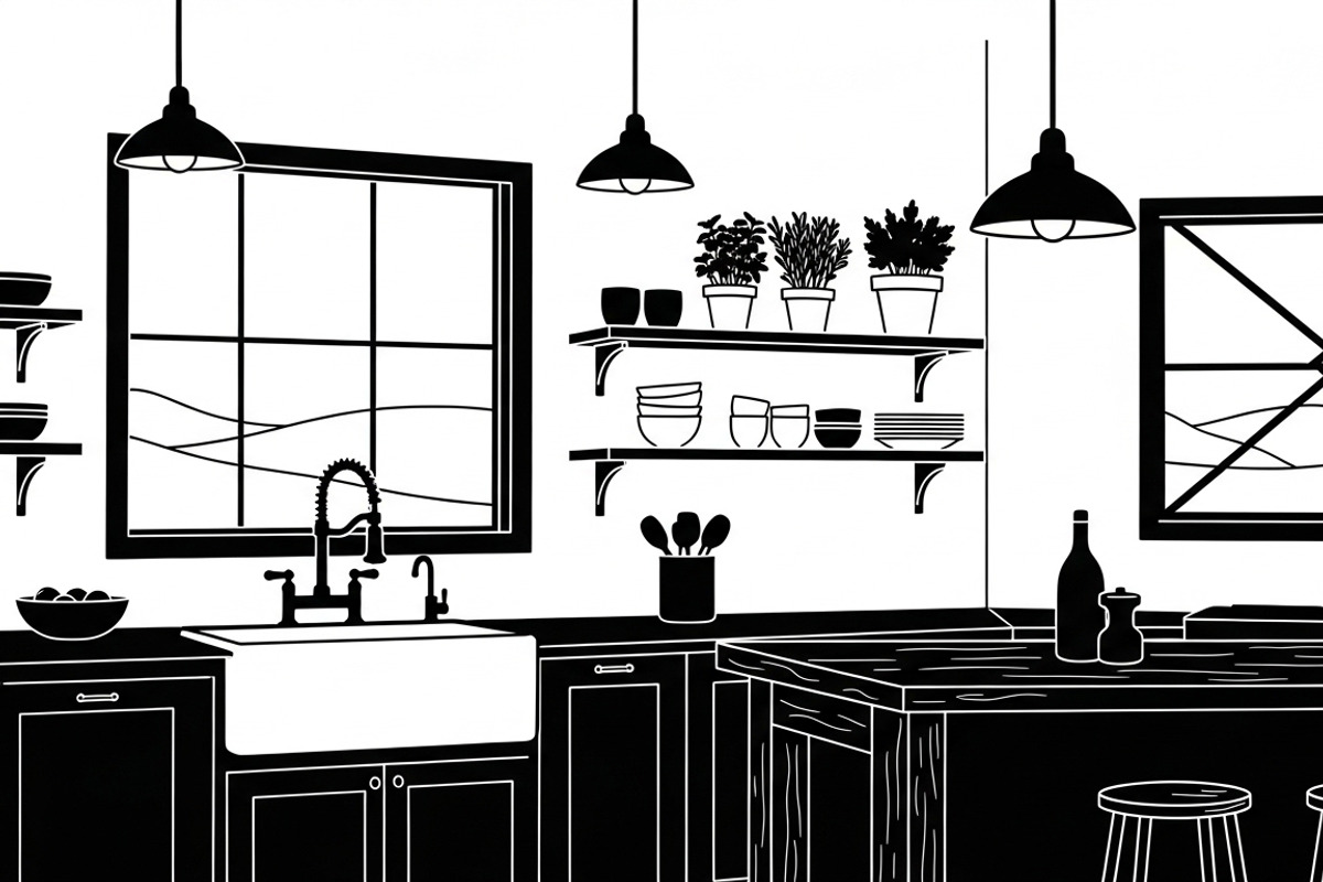 farmhouse kitchen wall decor design, an Illustration by Amazin_art (Photo 9 of 33)