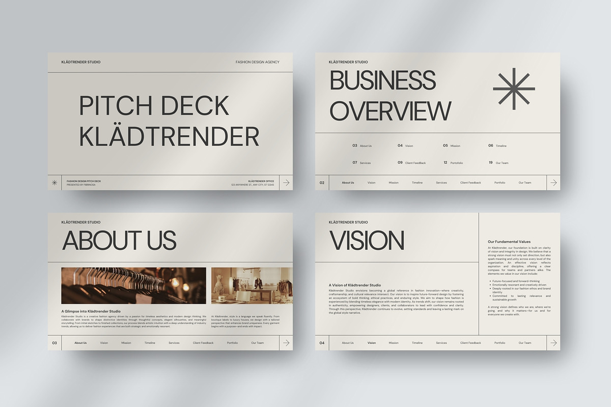 Beige Minimalist Pitch Deck V4, a Presentation Template by FIBRINOSÄ (Photo 7 of 11)