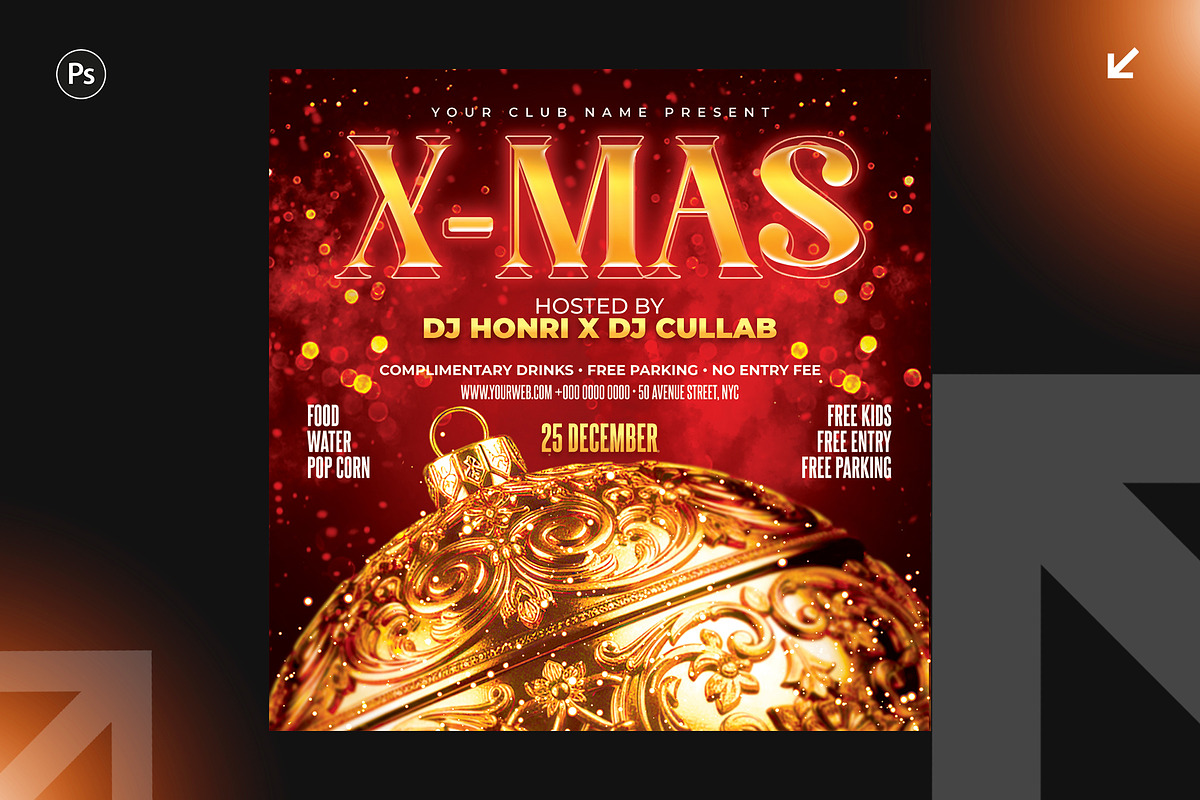 06 Christmas Party Flyer Bundle, a Flyer Template by Shajib Shikder (Photo 4 of 7)