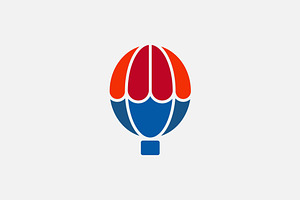 Hot air balloon logo design
