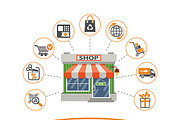 Internet Shopping, an Outline Icon by TAlex (Thumbnail 5 of 7)