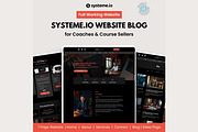 Systeme.io Dark Mode Red Blog, a Landing Page Template by Hayley's Digital Hub (Thumbnail 1 of 10)