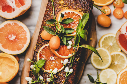 Citrus mediterranean flourless vegan containing food, cake, and seasonal, a Food & Drink Photo by Foxys