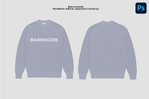 Knitted crewneck mockup