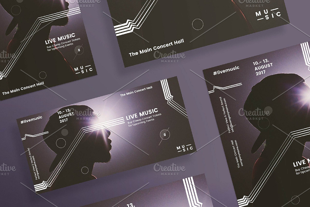 Music concert poster template, a Social Media Template by fashionaddict (Photo 1 of 5)