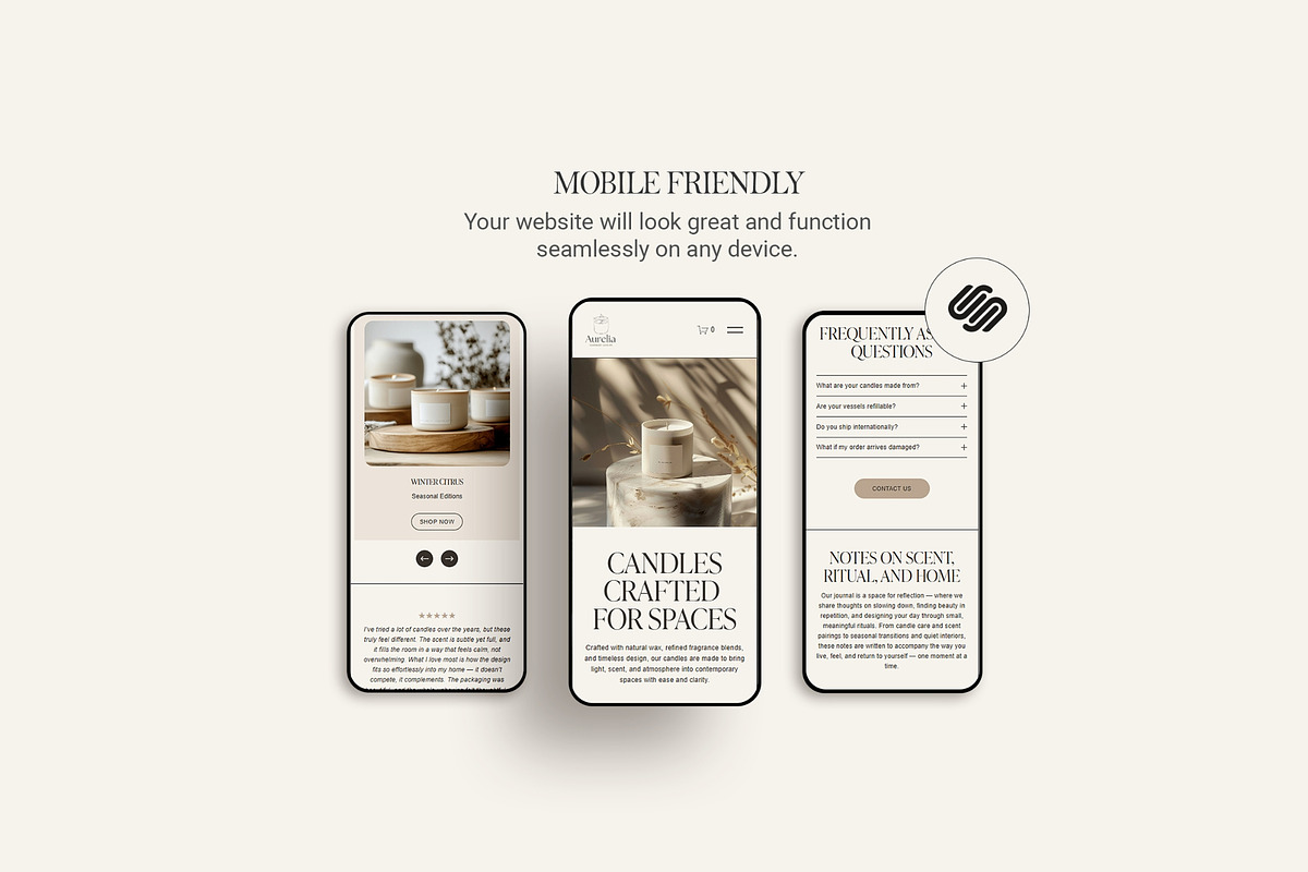 Ecommerce Squarespace 7.1 website, a Squarespace Template by 3.14&Co (Photo 8 of 11)