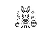 Happy Easter Bunny Vector Bundle, an Illustration by jahid234 (Thumbnail 20 of 51)