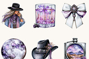 Gothic Western Fashion Clipart, a Person Illustration by BusyDaydesign (Thumbnail 2 of 9)