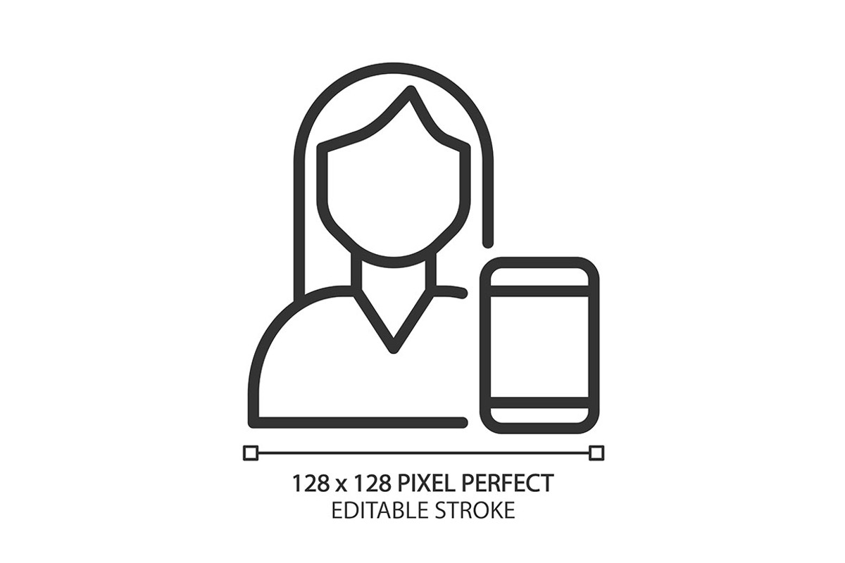 Telemedicine pixel perfect linear, an Outline Icon by IMG Visuals