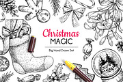 Christmas Hand Drawn Elements Set, a Decorative Illustration by Epine (Thumbnail 1 of 4)