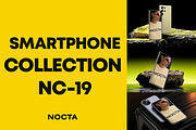 Smartphone Mockup Collection NC-19, a Device Mockup by NOCTA SUPPLY (Thumbnail 1 of 9)