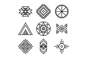 Native American Indians Tribal Symbols