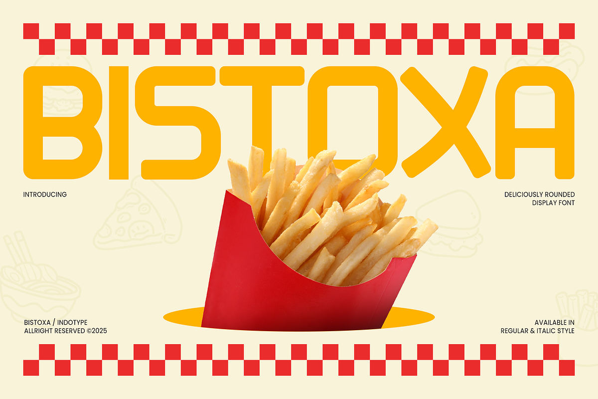 Bistoxa - Food Display Font, a Sans Serif Font by Indotype Foundry (Photo 1 of 10)