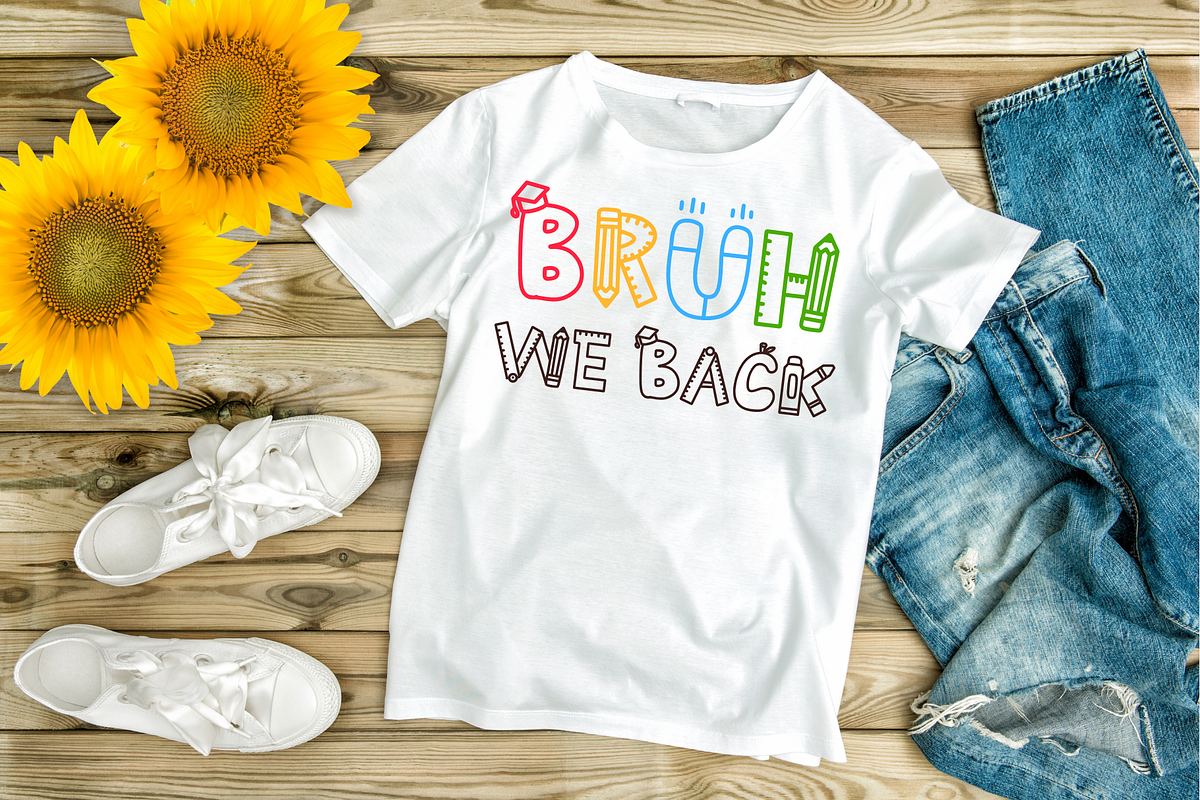 Back To School is a decorative font, a Handwritten Font by Brown Cupple (Photo 5 of 8)
