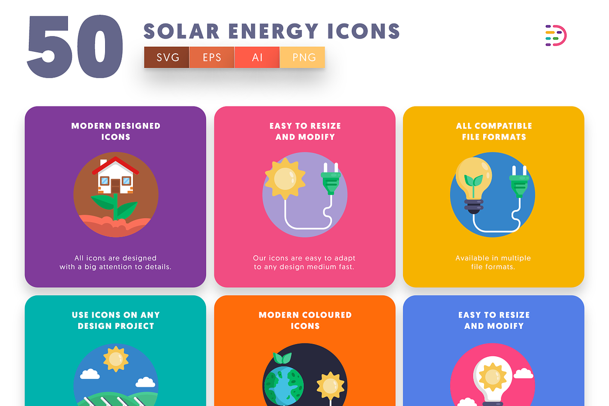 50 Solar Energy Icons, an Icon by Dighital (Photo 6 of 10)