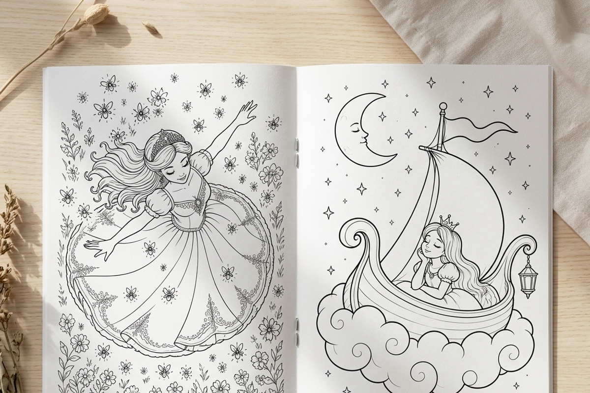 Magical Princess Coloring Book Vol35, a Person Illustration by ikarifq shop (Photo 5 of 7)