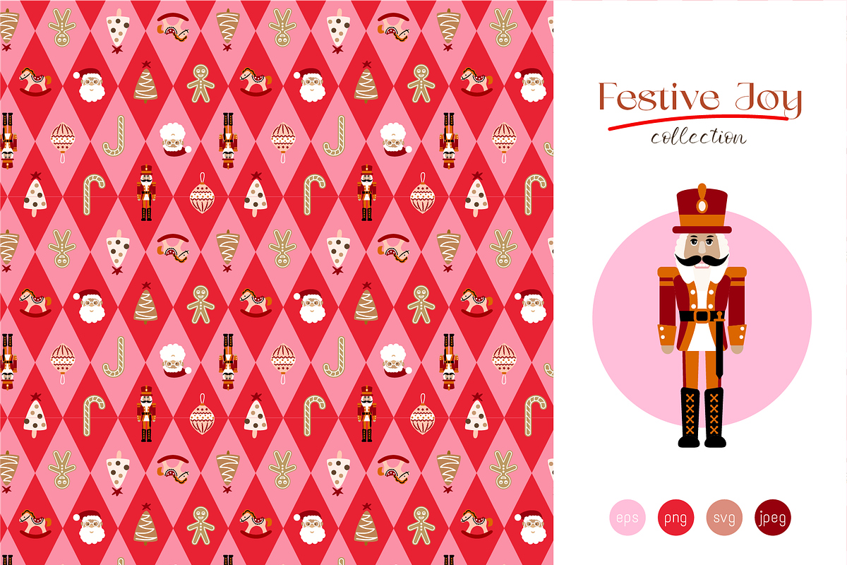 Festive Joy - Seamless Patterns, a Pattern Graphic by InaCorart (Photo 1 of 7)
